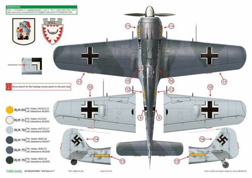 EXITO DECALCOMANIE ED72002 - 1:72 Wulf Pack vol.1 - Focke-Wulf Fw 190A - Foto 3 di 11