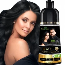 Hair Dye Shampoo 3 in 1 Herbishh Black Shampoo