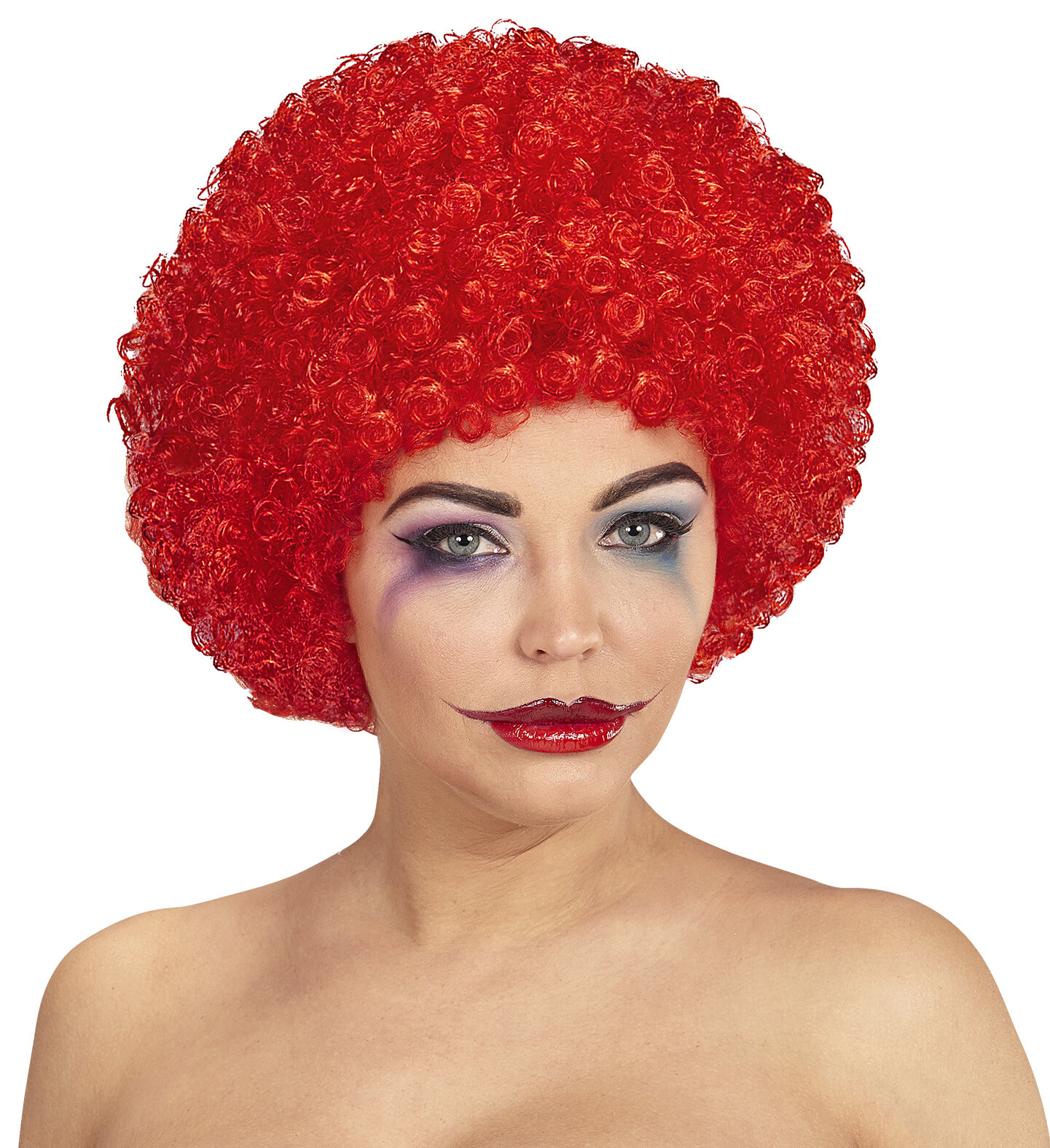CARNEVALE PARRUCCA CLOWN RICCIA ROSSA