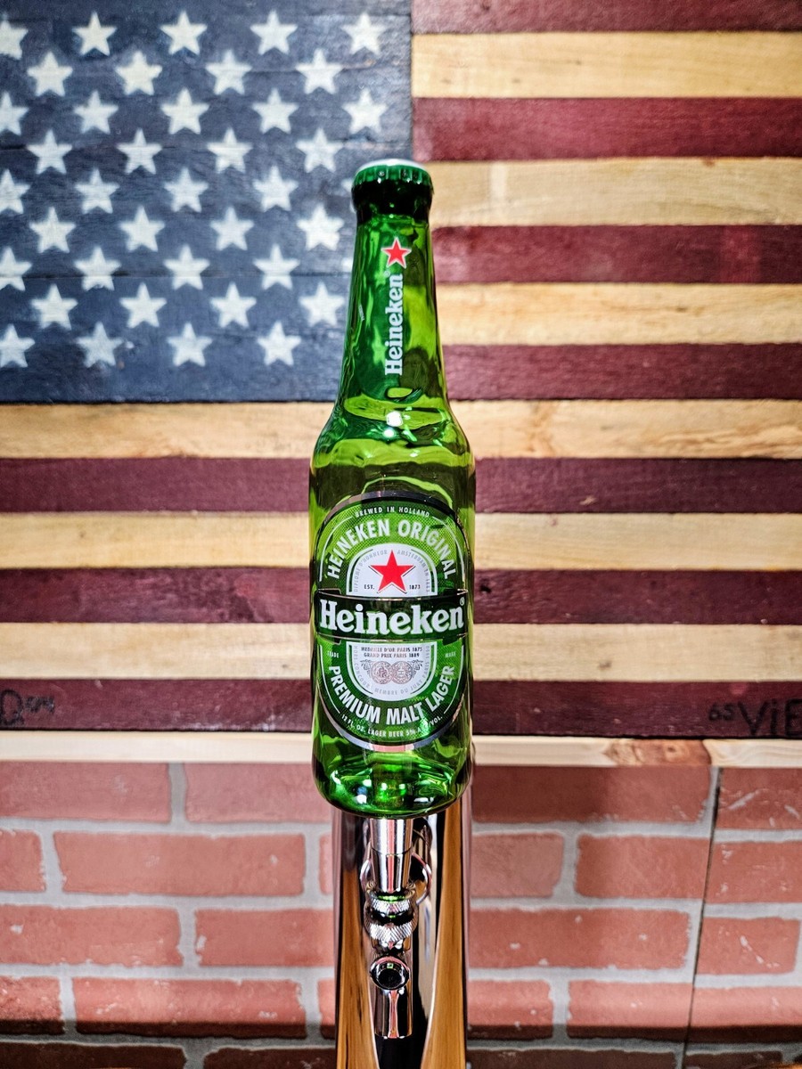 Heineken beer tap handle. Draft Kegerator. Wedding, Bar, Mancave