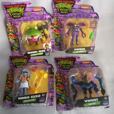 TMNT Mutant Mayhem Wave 2 Set Of 4 Mondo Gecko Wing Nut
