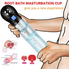 Penis Pump Vacuum Cock Extender Big Dick Growth Male Enlarger Masturbator Bigger