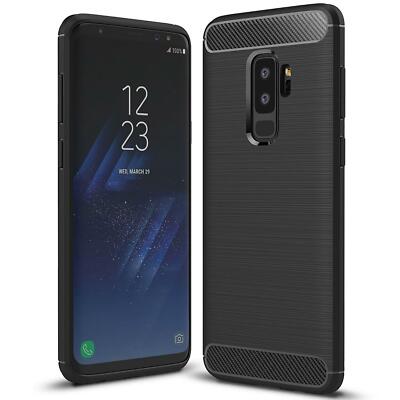 Hülle Carbon für Samsung Galaxy S9 Plus Schutzhülle Handy Case Cover Handyhülle