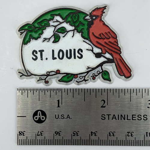 St. Louis Cardinal Magnet Red Bird 2.5" Refrigerator Travel Destination Souvenir - Picture 3 of 5
