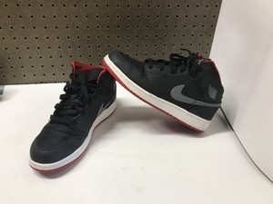 air jordan 1 mid black cool grey gym red