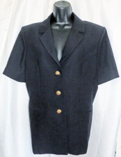 St Michael From Marks & Spencer Single Breasted Jacket ~ Navy ~ Uk16 Eu44