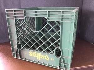 Steffen’s  Green Plastic Milk Crate