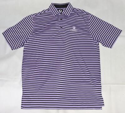 FootJoy ''Seaview'' Men's Short Sleeve Golf Polo Striped Shirt Size Medium