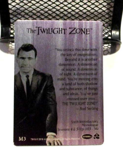 THE TWILIGHT ZONE ROD SERLING EDITION M3 OPENING MONOLOGUES METAL CASE TOPPER - Image 2 of 3