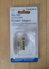 RADIO SHACK --Male DB9 to Male DB9 - Gender Adapter--NIB--SHIPS ASAP