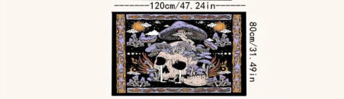 Gothic Skull Mushroom Area rug,Skull Mat Decor Gothic Carpet,Gothic Floor Mat - Picture 8 of 8