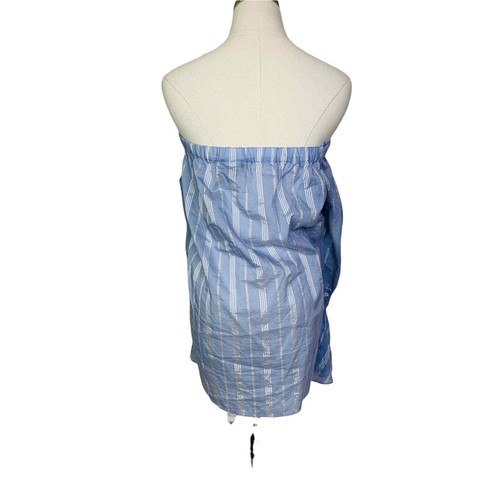 WORTH NY top a righe senza spalle blu/bianco 2795 - Foto 5 di 8