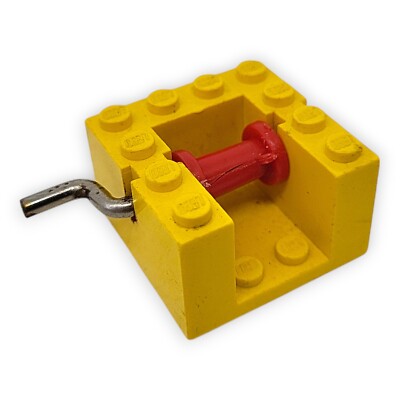 Lego Seilwinde String Reel Winch bb0067 4x4x2 Gelb Rot 1970er Ersatz Ersatzteil