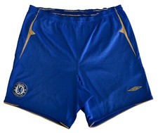 CHELSEA 2005/2006 HOME CENTENARY FOOTBALL SHORTS JERSEY UMBRO SIZE L ADULT