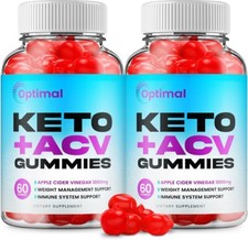 (2 Pack) Optimal Keto ACV Gummies Optimal ACV + Keto Advanced Keto Formula...