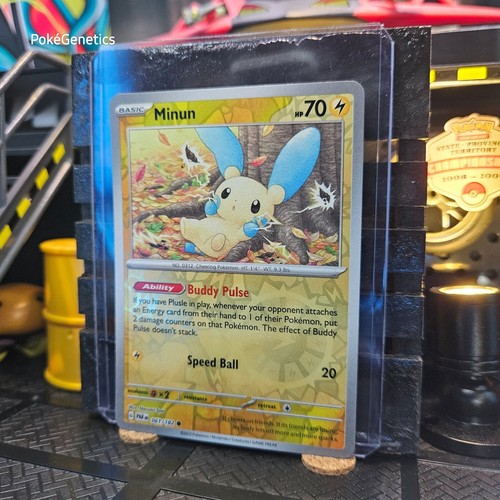 Minun Paradox Rift Reverse Holo Pokémon TCG 061/182 Scarlatto e Viola Comune - Foto 2 di 6