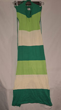 Shein VCay Womens Green Halter Bodycon Striped Dress Size Small NEW