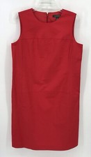Ralph Lauren Preowned Womens Red Cotton Stretch Sleeveless Dress Sz 10
