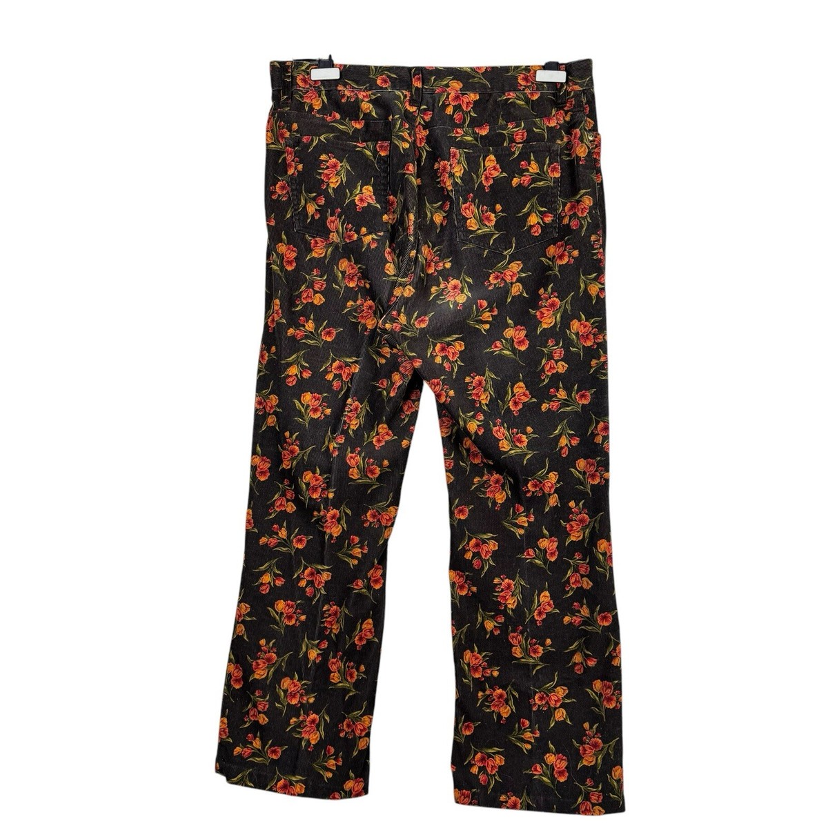 Jones New York Sport Pants Womens 14 Brown Foral Corduroy Jones New York Sport Pants Womens 14 Brown Foral Corduroy