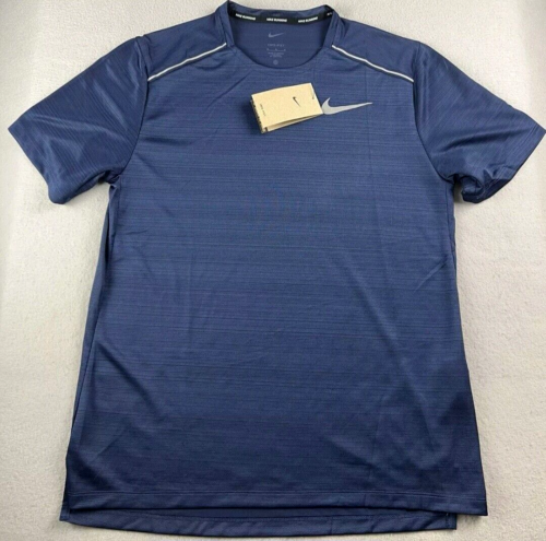 NIKE Dri Fit mens short sleeve Running T-shirt Reflective Size M L XL Green