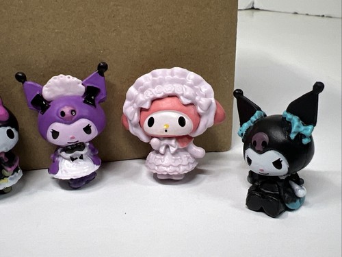 Kuromi and My Melody Gothic Lolita 1.5” Figure Lot of 5 New - Picture 3 of 5