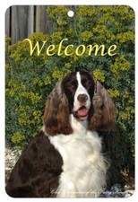 English Springer Spaniel Aluminum Indoor/Outdoor Welcome Sign