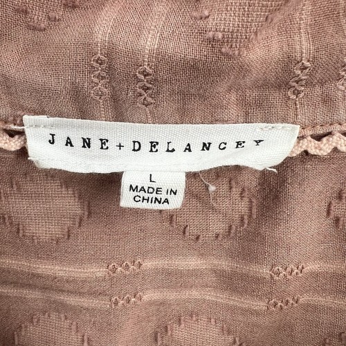 Blusa Jane and Delancey de algodón marrón para mujer talla grande con cuello inferior - Imagen 4 de 8