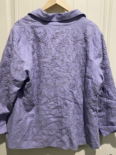 QVC Style Dialogue Jacket Ladies Blue Suit Blazer Womens 2XL New With Tag - Picture 2 of 12