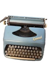 Vintage Light Blue Consul Typewriter Untested thumbnail