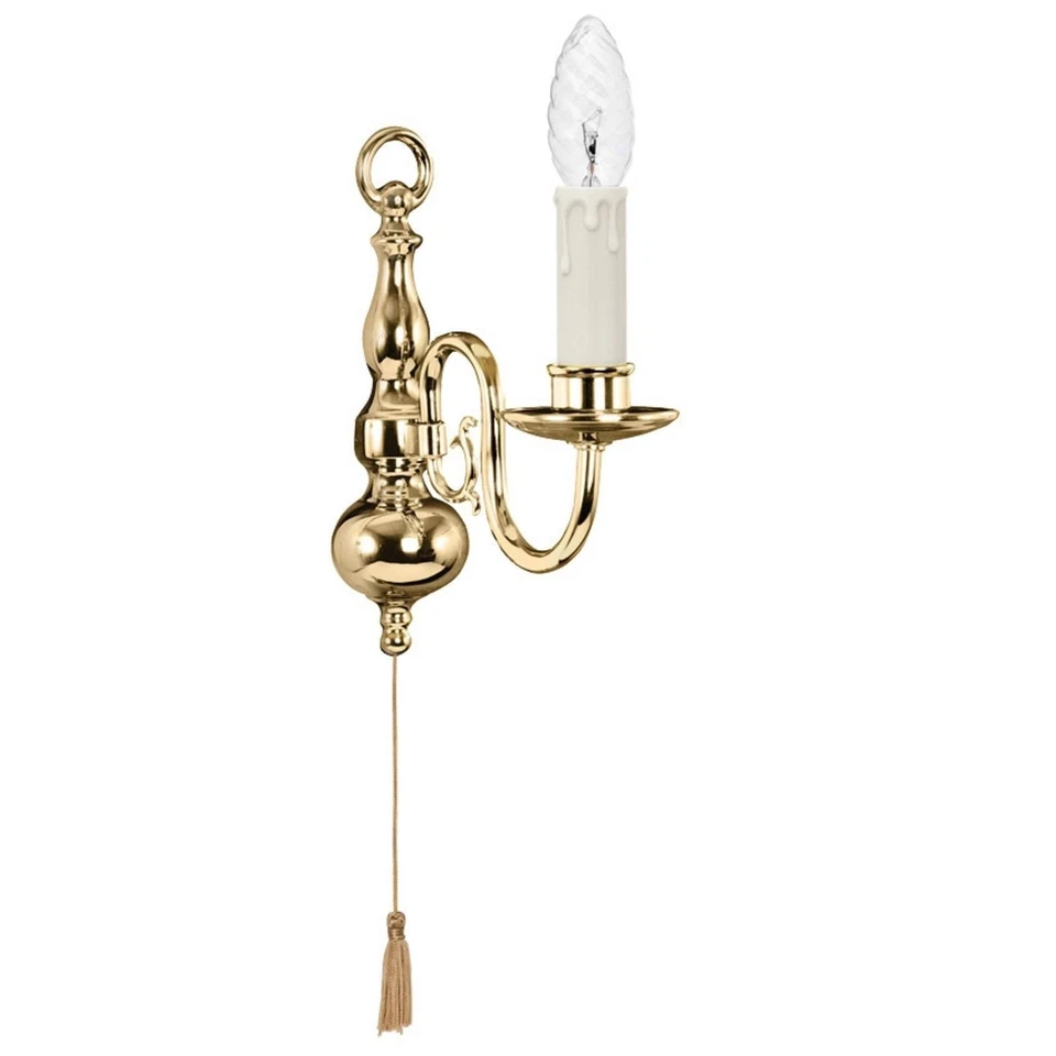 Flämische Leuchte Wandleuchte Messing poliert 1x E14 max. 40W   - Bild 1 von 1