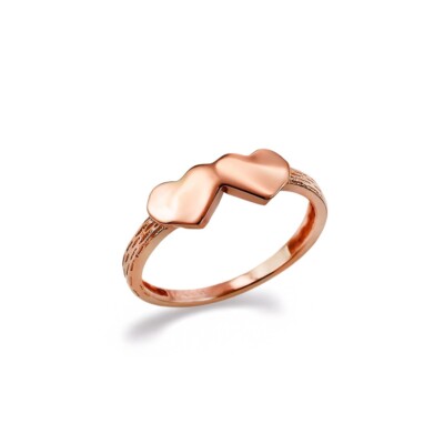 Elegant Gold Double Heart Baby Ring | Gift for Baby Girls | Baby Jewelry