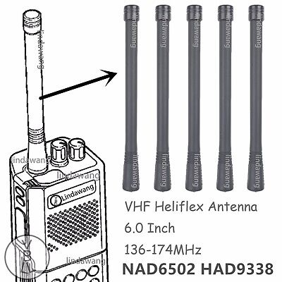10x VHF 136-174MHz Heliflex Antenna for MOTOROLA HT10 HT50 HT600 HT750 Radios 6/"