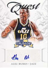 ALEC BURKS 2012 PANINI CRUSADE QUEST AUTO