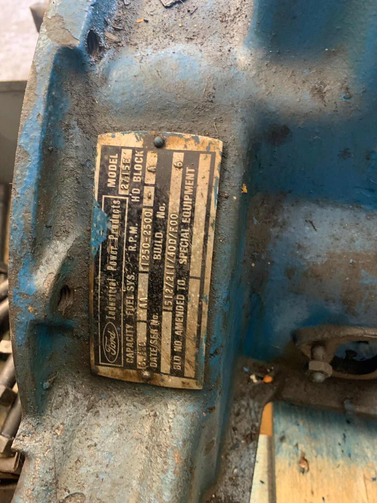 Engine Block X Ford 6D / 2715E engine for rebuild / repair.£300