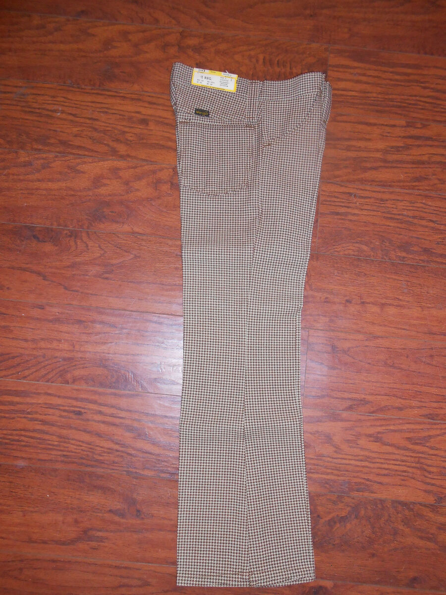 70s Vintage Wrangler Houndstooth Brown Unisex Boys/Girls 70s Vintage Wrangler Houndstooth Brown Unisex Boys/Girls