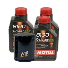 3L Motul 8100 X-CLEAN EFE 5W30 Wix Filter Motor Oil Change Kit API SN