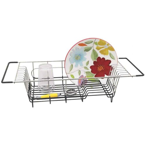 Over the Sink Metal Dish Drainer Drying Rack, 8 x 10 in. - Picture 5 of 6