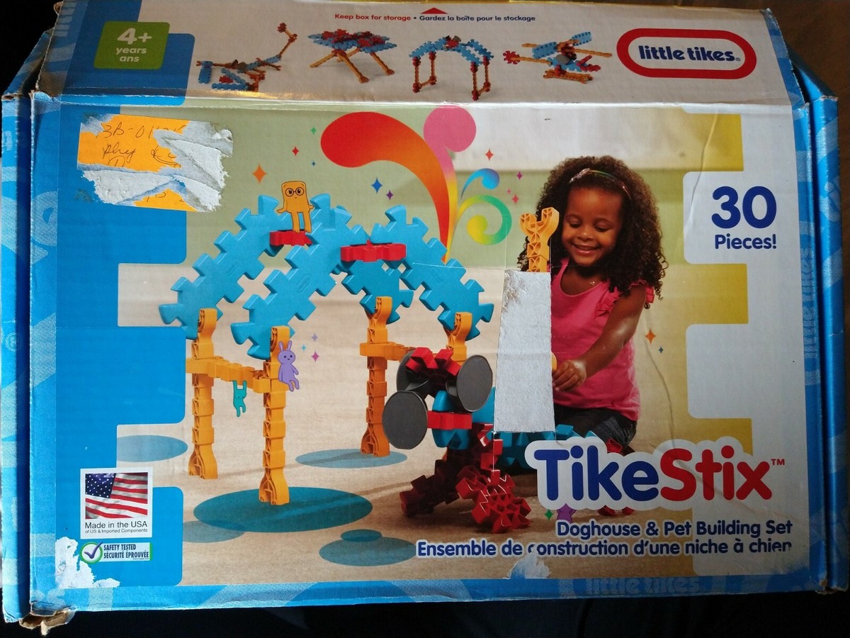 Vintage Little Tikes Tike Stix Doghouse Pet Building Partial Set 