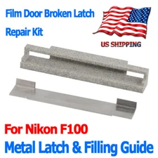 For Nikon F100 Film Door Broken Latch Repair Kit Filling Guide & Metal Latch Set