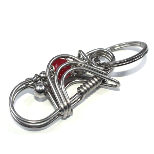 Handmade Stainless Steel Keychains Keyrings Belt Clip Key Chain Key Holder Gift - Picture 5 of 5