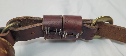Vintage Red Head Brand Tooled Leather Brass Leg-O-Mutton Take Down Shotgun Case - Picture 8 of 15