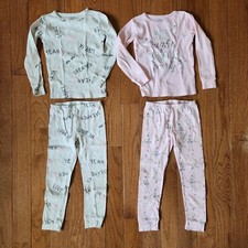 Two Carters Toddler Girls sz 5T Cotton Blend Pajama Sets Grey Pink Ballet Dance