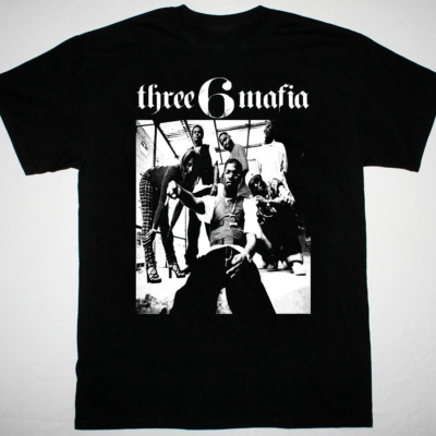 Tシャツ THREE 6 MAFIA Hiphop Rap Tee Three 6 Mafia HIP HOP rap T-shirt Black Cotton All Sizes S