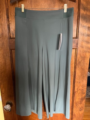 NUOVO pantalone Athleta Cosmic Wrap Cropped TAGLIA 12 GRIGIO MINIMALISTA #988038 - Foto 3 di 15