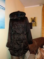 Ladies Hooded Quilted Parka Down Coat Size 12
