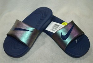 nike kawa slide navy blue