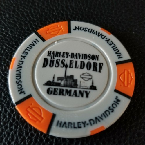 HD DUSSELDORF ~ GERMANY (Gray/Orange) International Harley Poker Chip