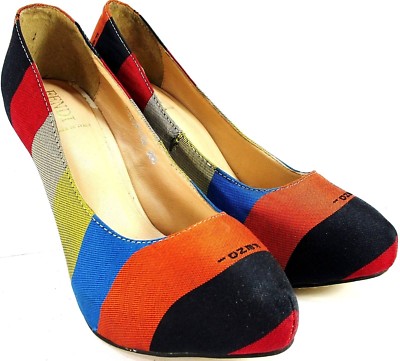 orange and blue heels