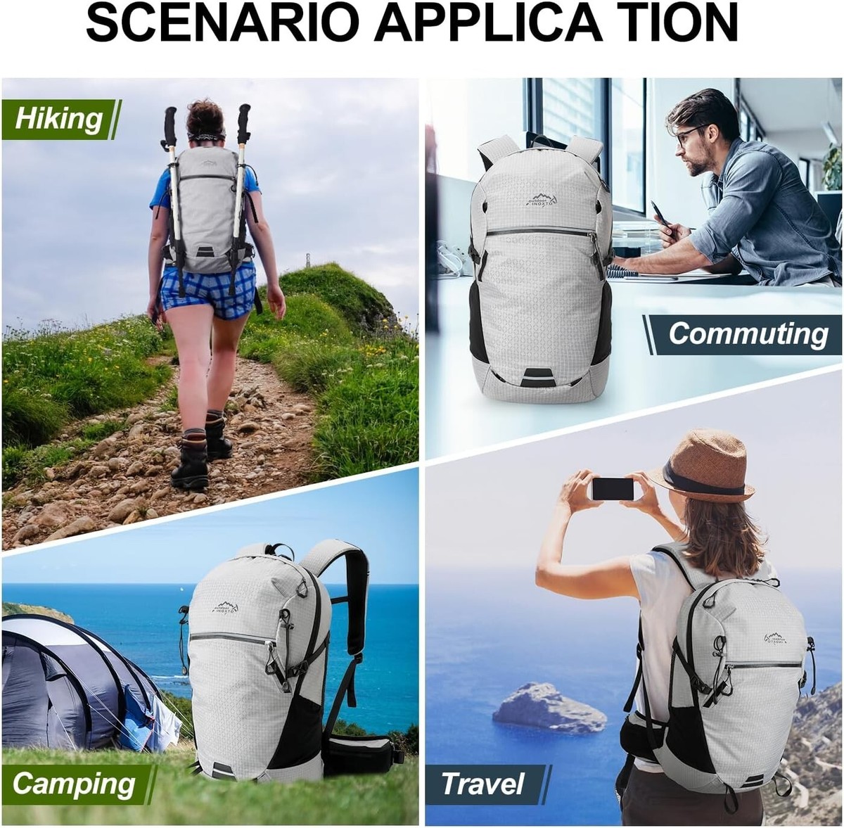 25L Hydration Backpack With 3L Water Bladder - Lightweight Hiking Pack With Rain Cover