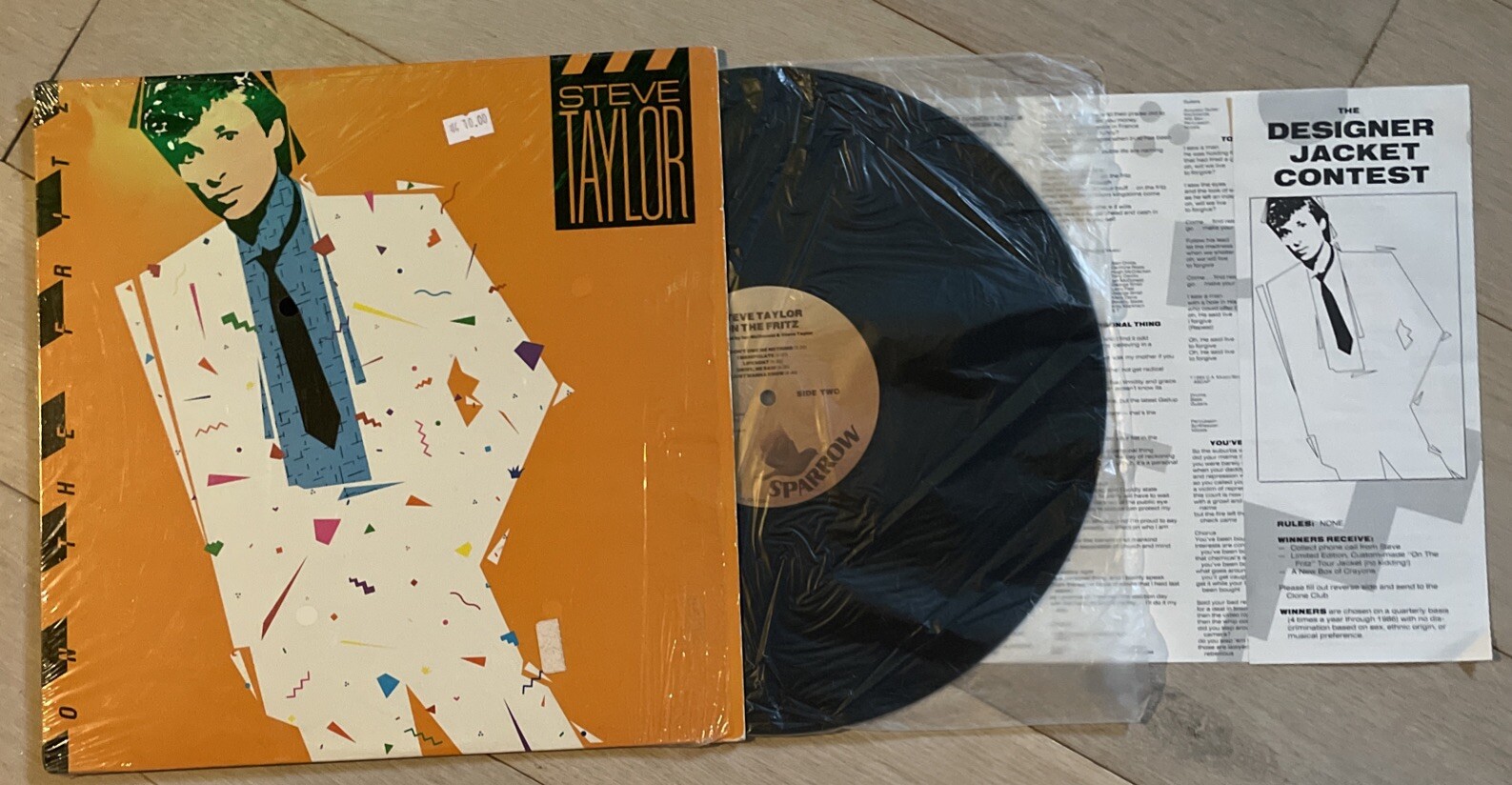 Steve Taylor ON THE FRITZ LP 1985 Sparrow Records SPR1105 in Shrink NM